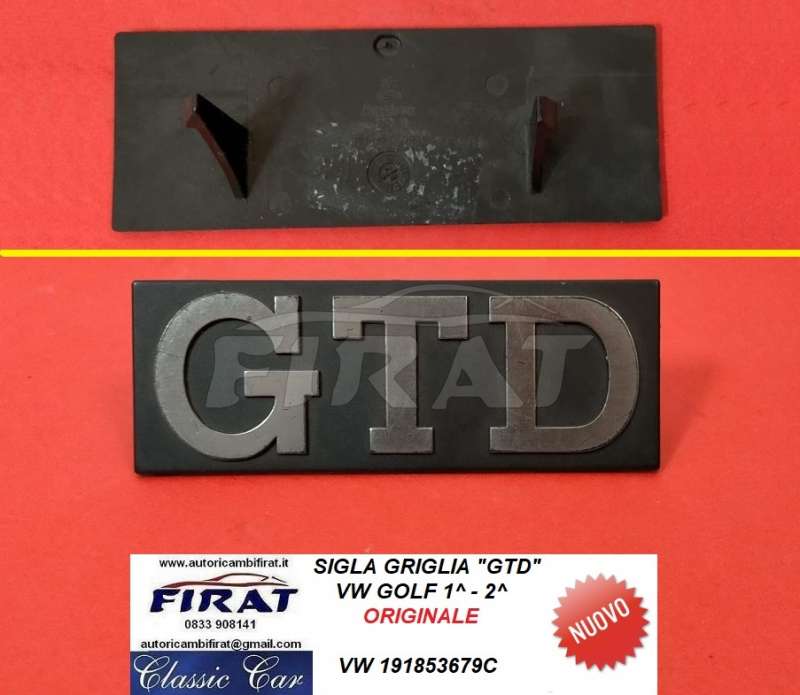 SIGLA GRIGLIA GOLF GTD 1^ - 2^ SERIE (191853679C)